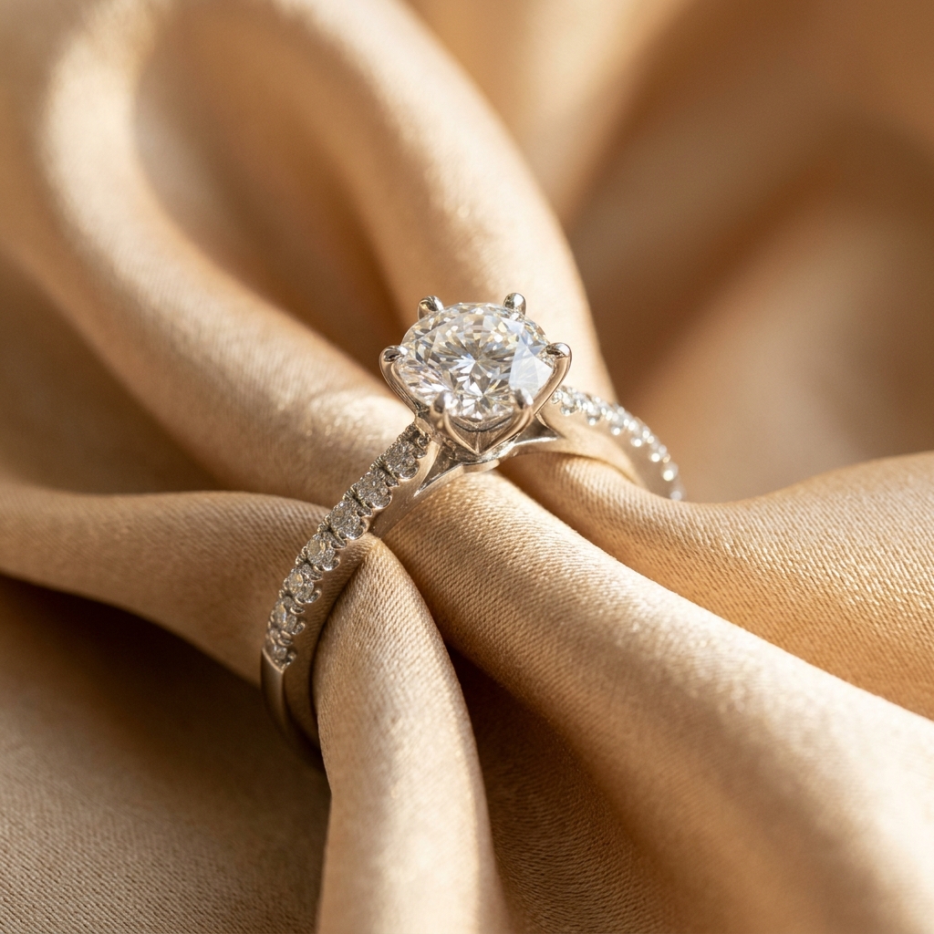 Halo Cushion Cut Diamond Ring